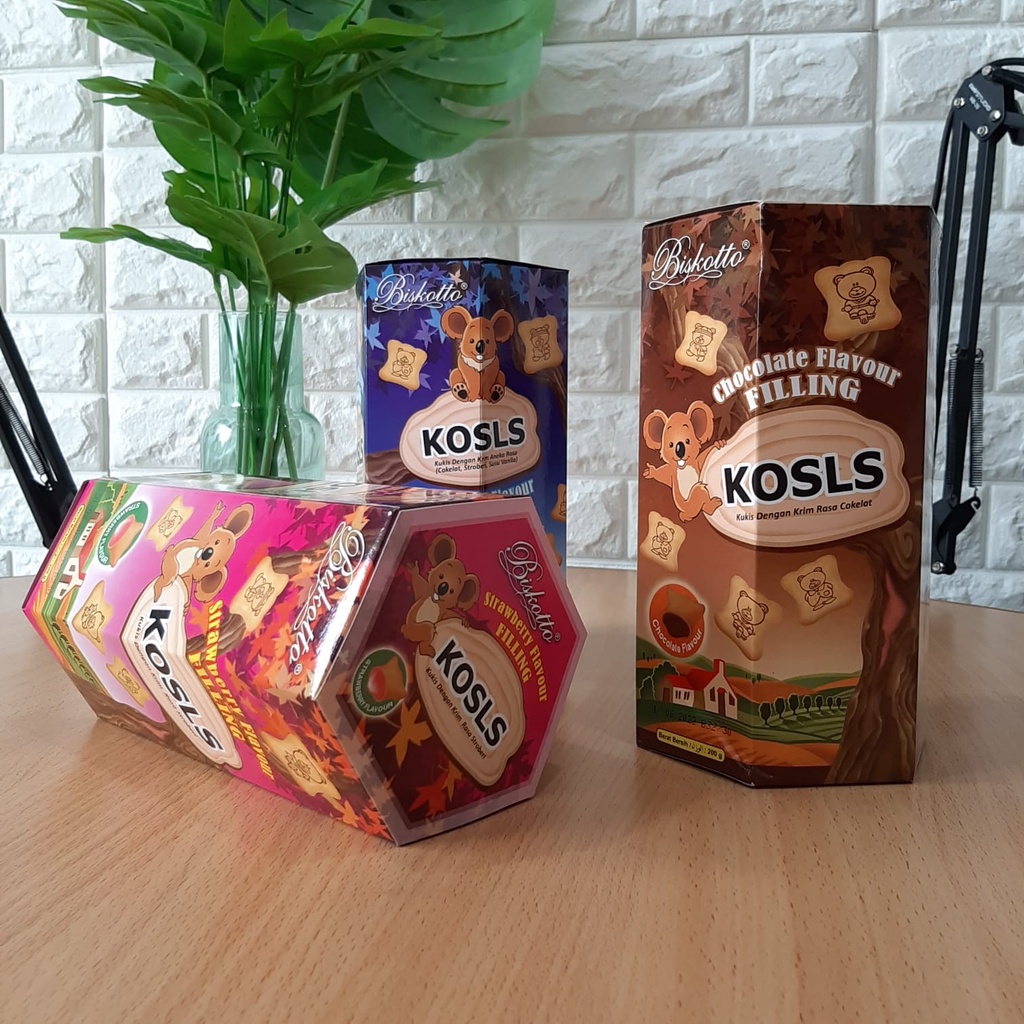 

Kukis Dengan Krim Aneka Rasa/ Kosls Biskotto 200g/ Biskitop