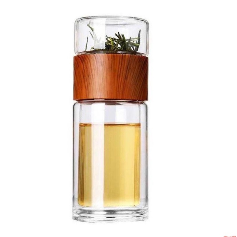 Botol minum saringan teh BOROSILICATE GLASS infuser tea Model