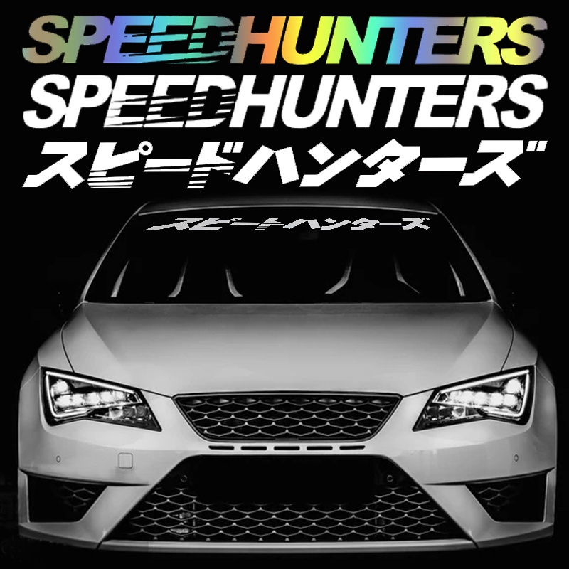 1 Pcs PEEDHUNTERS/スピードハンターズ Stiker Reflektif Pintu Mobil Stiker Kaca Depan Dekorasi