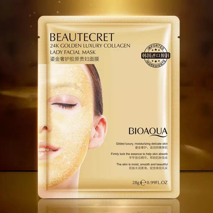 BIOAQUA 24K Golden Luxury Collagen Lady Facial Mask