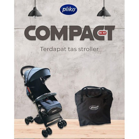 Makassar NEW Promo Stroller Pliko Compact 301 Cabin Size + Tas Stroller / Kereta Dorong