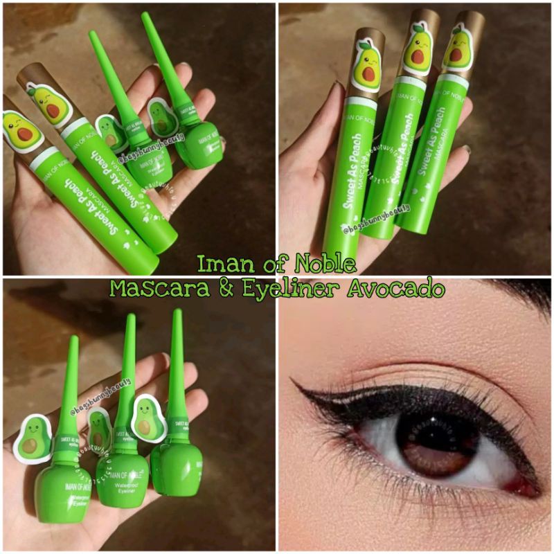 IMAN OF NOBLE MASCARA & EYELINER AVOCADO THAILAND HITAM WATERPROOF