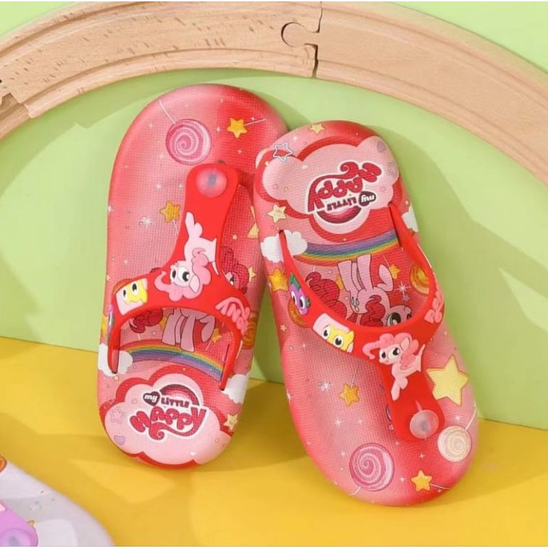 SANDAL JEPIT ANAK PEREMPUAN UNICORN SANDAL ANAK PEREMPUAN KUDA PONY TERBARU KEKINIAN SENDAL KARET ANAK CEWEK NYAMAN