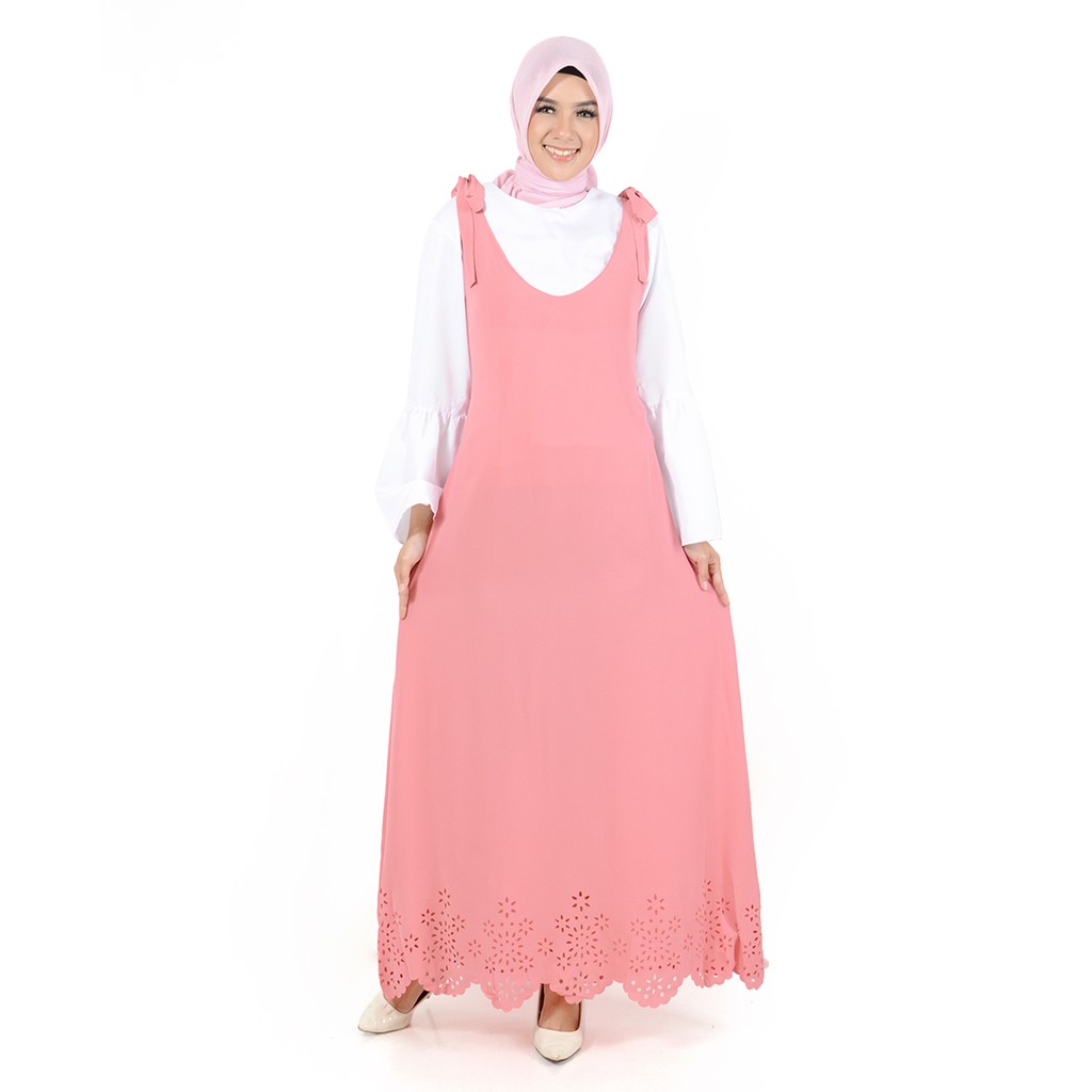 XSHOP Stelan Blouse tangan terompet Dan Long dress Muslim - Chrystal