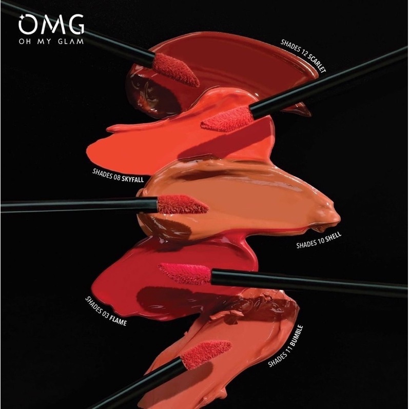 OMG Oh My Glam Matte Kiss Lip Cream 3.5g Halal Original BPOM Lipstick Matte / LipMatte