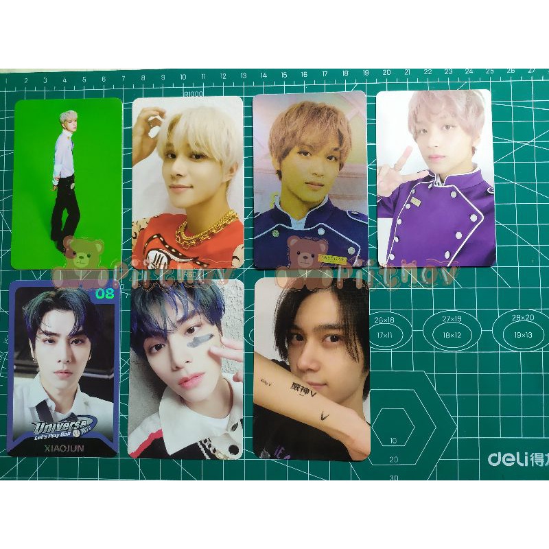 Trading Card Xiaojun - Haechan SG22 pair bene Aladin - Jungwoo AR Sticker - Hendery Tatto