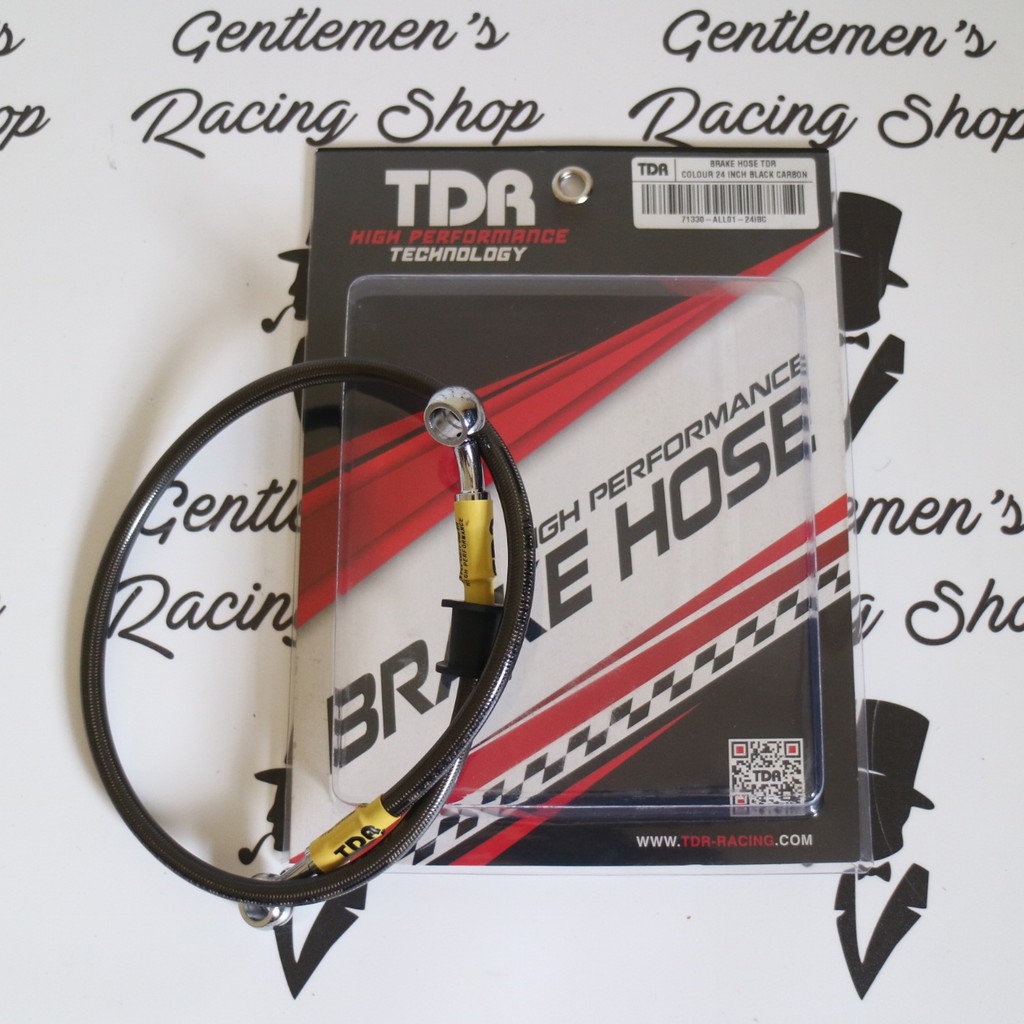 Selang Rem TDR Black Carbon 24 Inch / 60 Cm