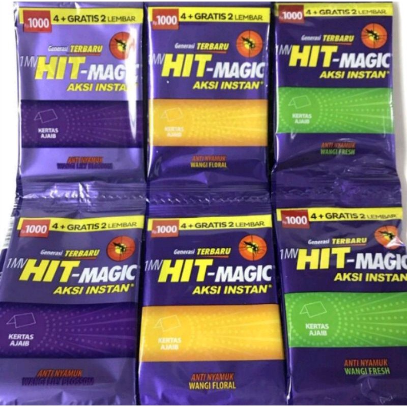 HIT MAGIC OBAT NYAMUK KERTAS BAKAR INSTAN 12 SACHET