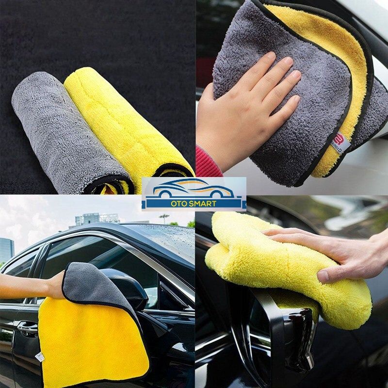 Kain Lap Mobil Microfiber Car Universal Serbaguna 2Sisi Tebal  Lap Motor Mobil Meja Kaca