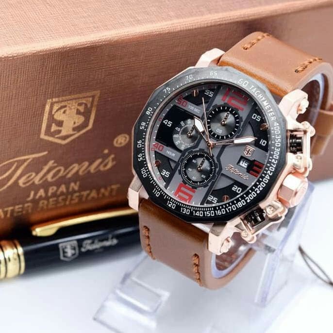 

Jam Tangan Pria Tetonis Date Chorono Ori + Pulpen