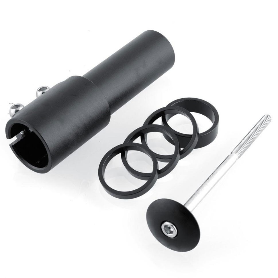 Fork Extender OMSEARBK Sepeda Aluminium - Black