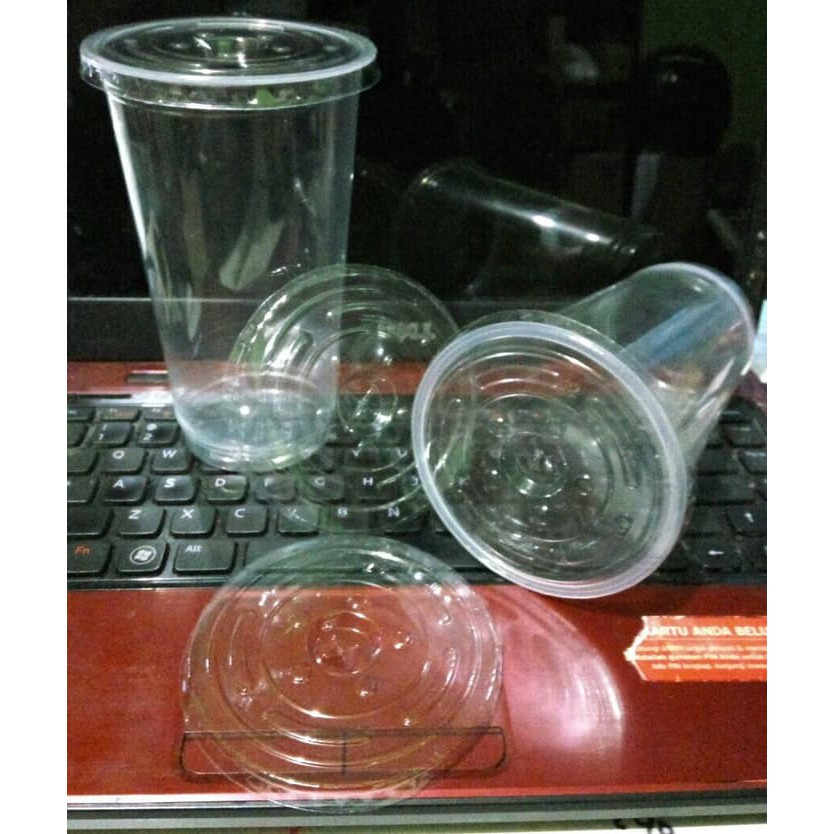 Jual Ready Stok Flat Tutup Datar Cup Plastik Pp Poly Ukuran 12oz 14oz 16oz Dan 22oz Berkualitas 0469