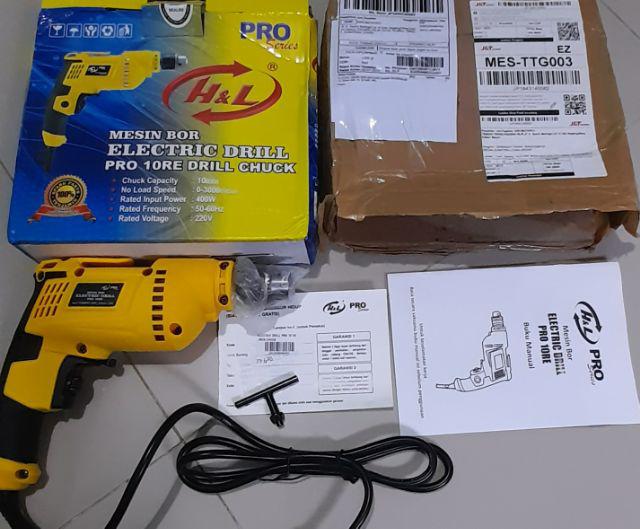 Hld10re Mesin Bor Bisa Kiri Kanan Reverseable 10mm H&l Hl 10 Dre H&l