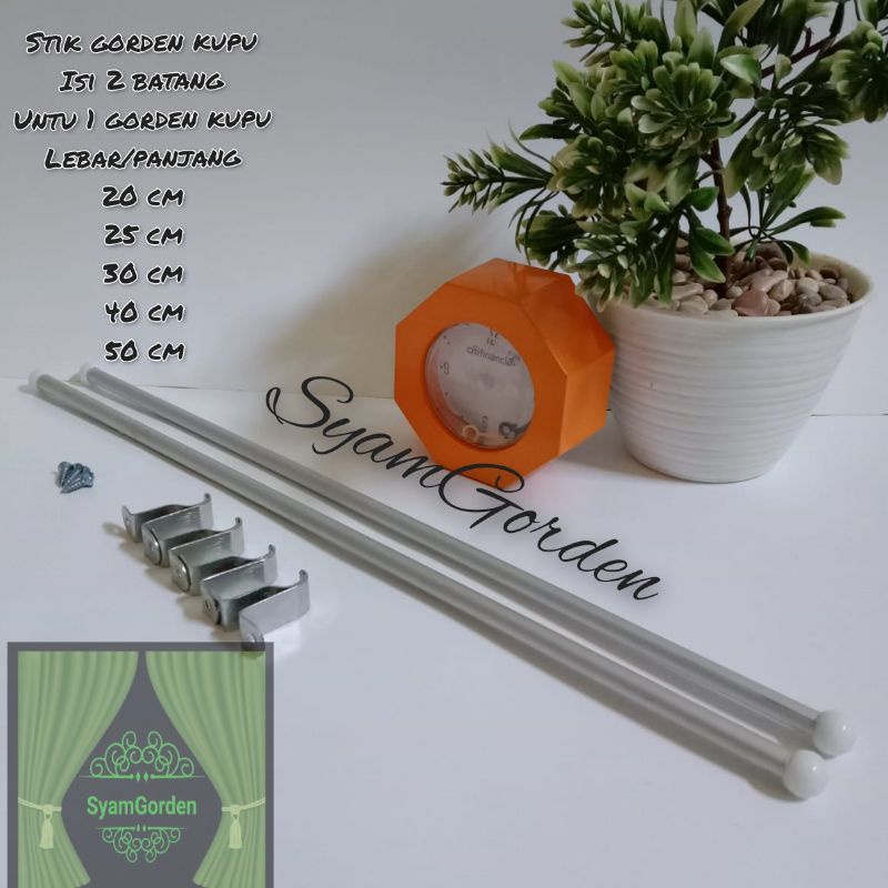 BESI STICK/STIK GORDEN KUPU-KUPU IKAT PITA BUAT VITRASE SPIRAL KUPU" JENDELA atas bawah