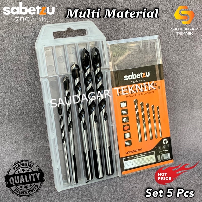 Mata Bor Multi Purpose Set Sabetzu Mata Bor Sebaguna Multifungsi Kaca Granit Keramik Beton Besi Kayu Alumunium Multi Material