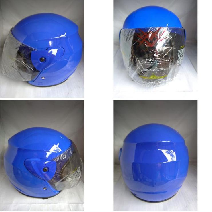 [KODE PRODUK DVBHV6091] HELM GM EVOLUTION SOLID BLACK METALIK - HITAM METALIK KACA PELANGI Half Face