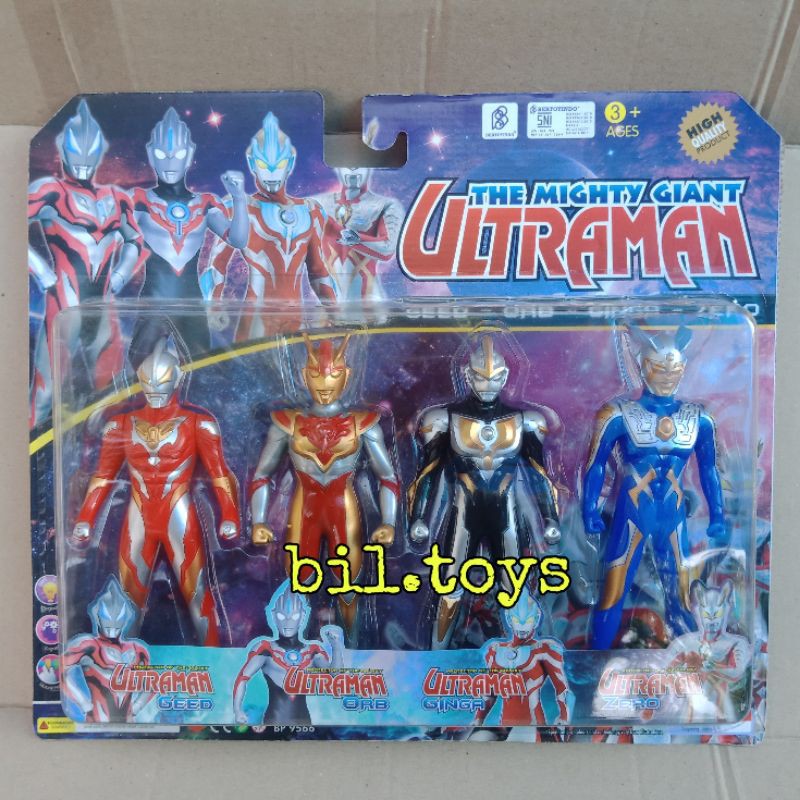 MAINAN ANAK ULTRAMAN 4PCS GEED ORB GINGGA ZERO