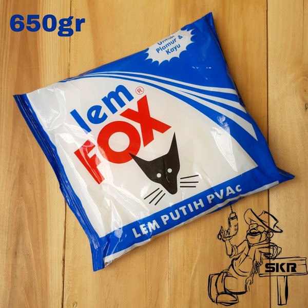 

Unik lem fox putih kayu kemasan biru 600gr Murah