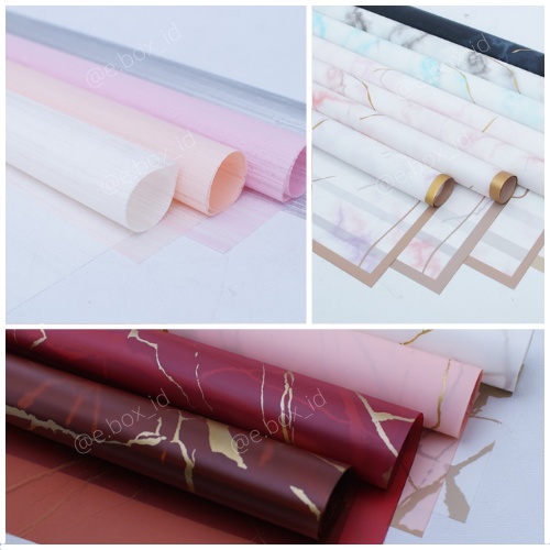 

BISA BELI BIJIAN Flower Wrapping /Kertas Buket/Cellophane Marble /Marmer&WOOD/Christian Dior Cellophane