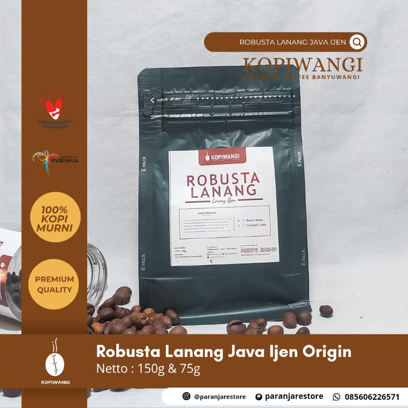 

Kopi Robusta Lanang Java Ijen Origin 75 gram - KOPIWANGI