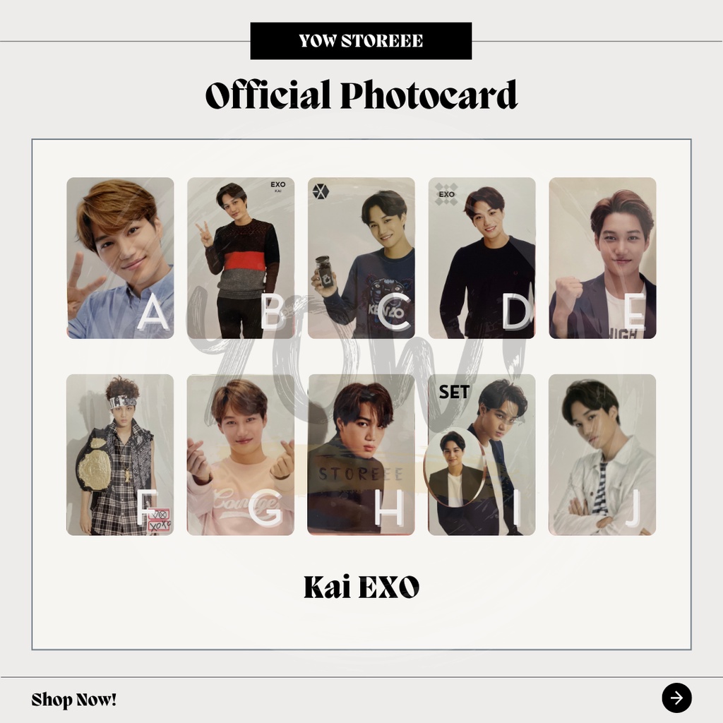 [KAI] Photocard EXO Kai  Let’s Go ElyXiOn, Fortune Cookie, SUM Cafe, SUM, Figure Keyring, BWCW, Powe