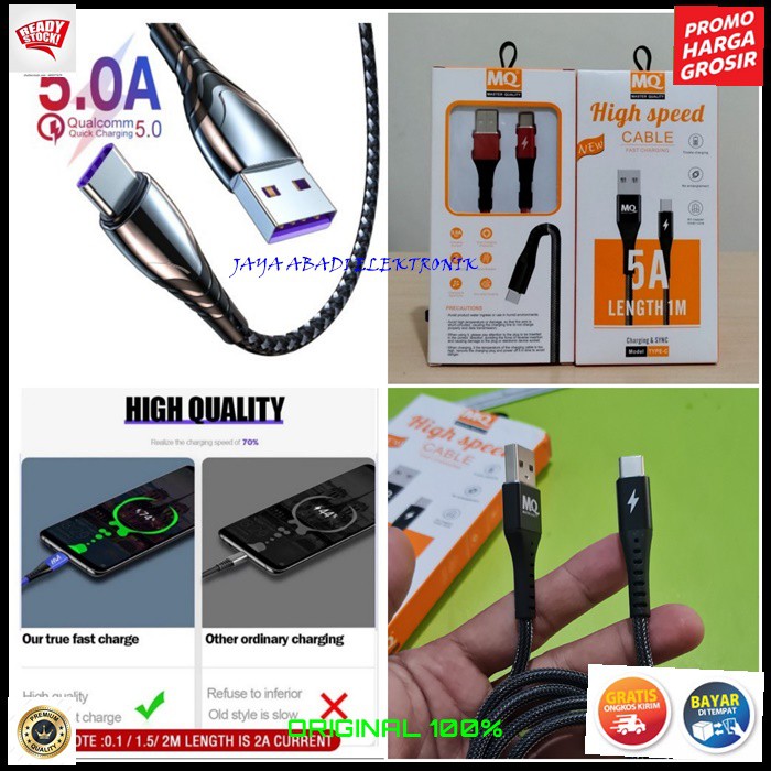 J369 KABEL DATA 5A USB TYPE C TIPE SUPER FAST CHARGING METAL CABLE CHARGER CHARGE KUALITAS PREMIUM VOOC FLASH CAS CASAN GADGET UNIVERSAL MULTI FASTER HP HANDPHONE MQ BESI KHUALITAS PREMIUM SUPER PANJANG 1 METER COCOK UNTUK SEMUA MEREK HP