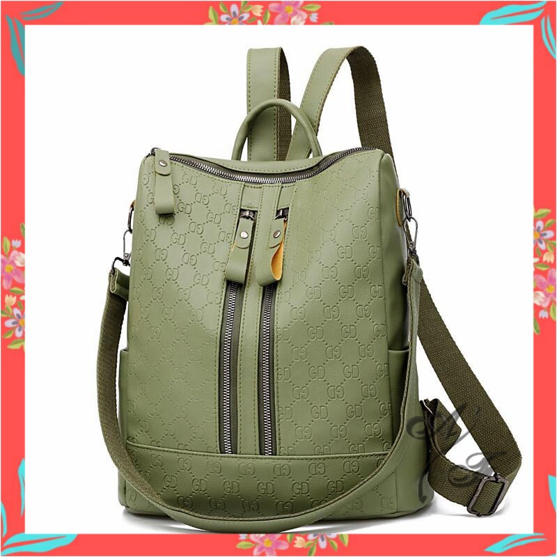 Tas Wanita GT 1665 BQ 3198 RISCE TAS RANSEL KULIT IMPORT WANITA CEWEK PEREMPUAN JAKARTA BATAM LT 105