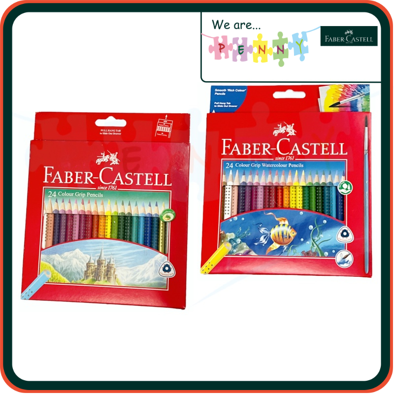 

Faber Castell Pensil Warna dan Pensil Warna Air 24 Grip Colour 100% Original