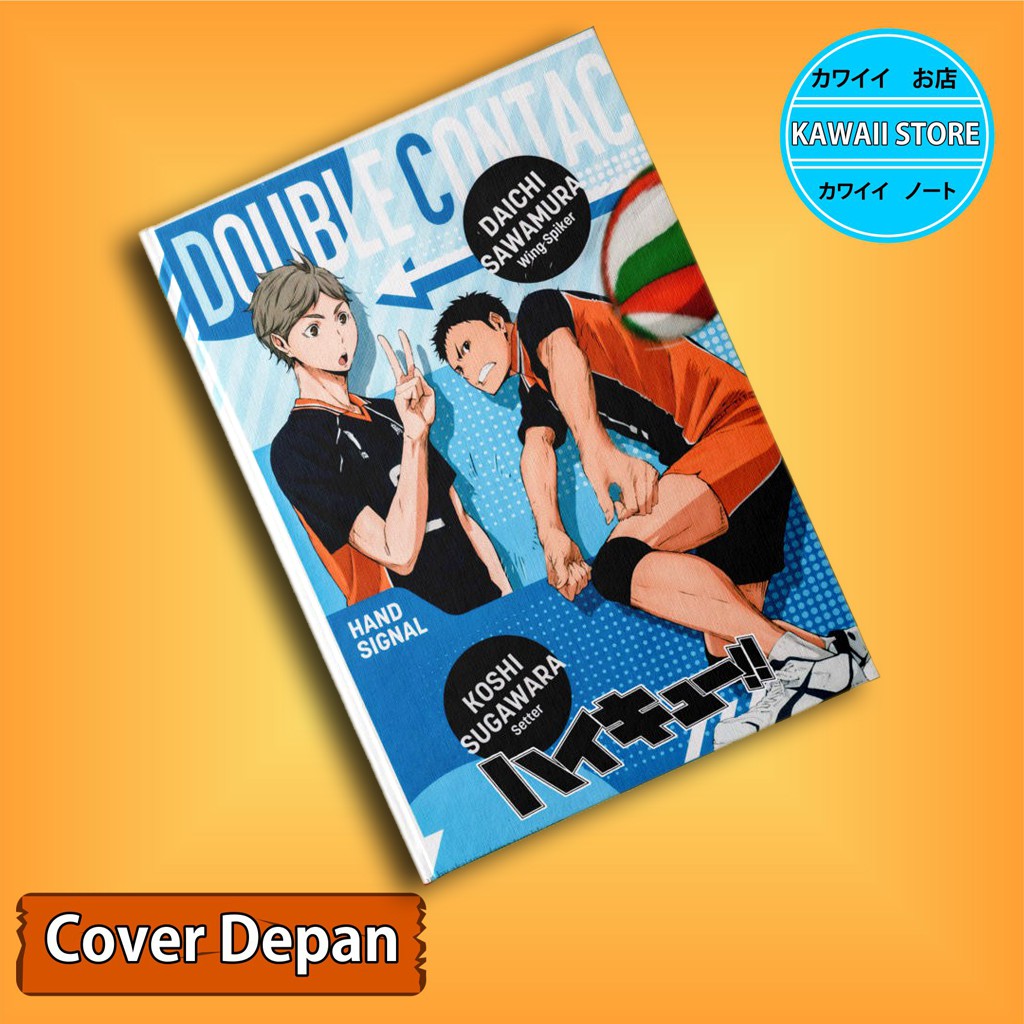 

Notebook / Pocket book Hard Cover Anime Haikyuu SAWAMURA AND SUGAWARA uk A5 & A6 / Notes Book