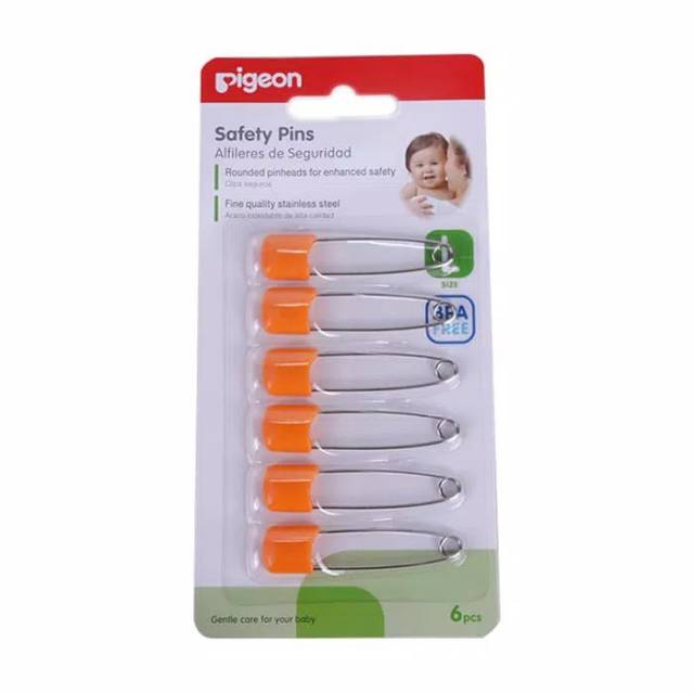 Pigeon Peniti Safety Pin bayi size L isi 6 pcs size S isi 9 popok bedong baby