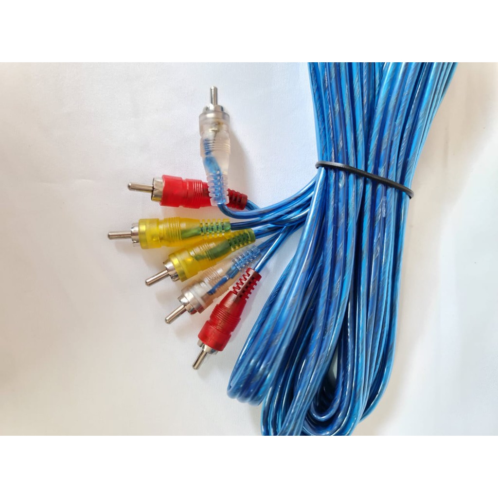 Kabel Aux Audio/RCA Transparan/ kabel audio rca 3 To 3 panjang1.5mtr/3mtr/5mtr