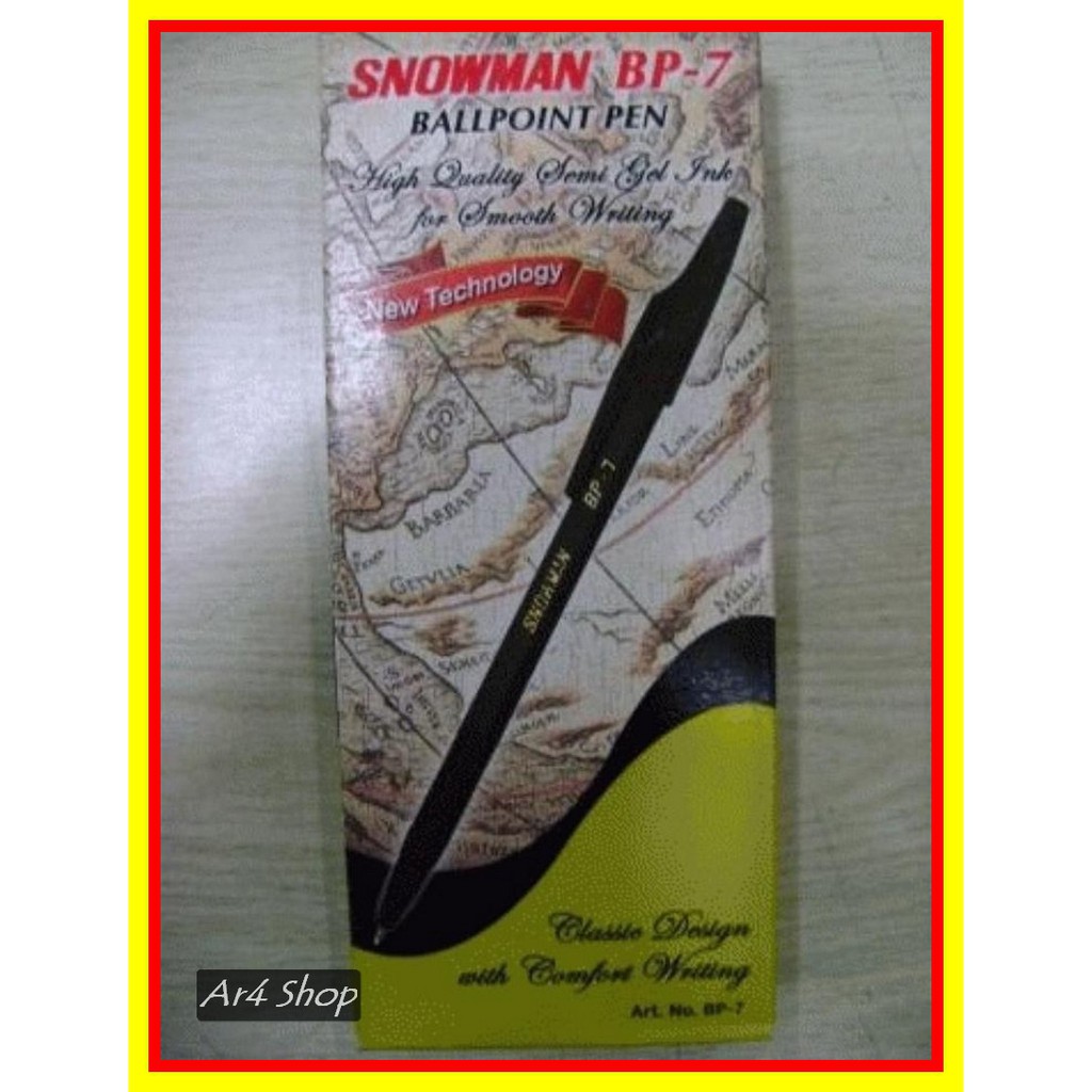 

Pen - Snowman - Bp-7 Classic Design Ballpoint & 40;Per Gross& 41;