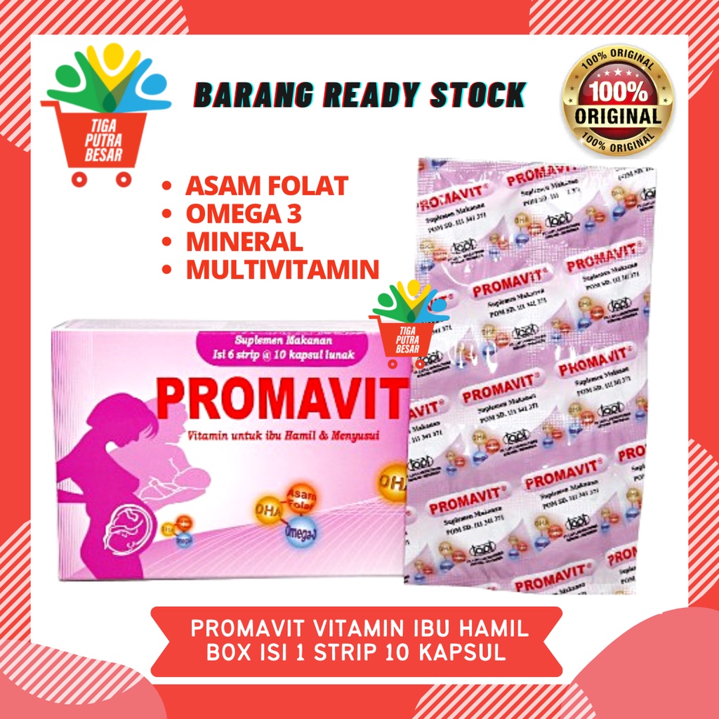 PROMAVIT VITAMIN IBU HAMIL &amp; MENYUSUI 1 STRIP ISI 10 KAPSUL