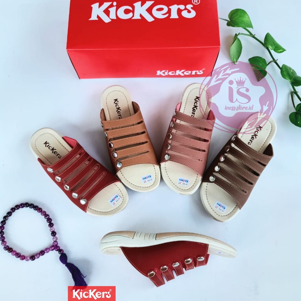 SANDAL SLOP WANITA KICKERS KEREN KODE SLP05 MURAH GROSIR