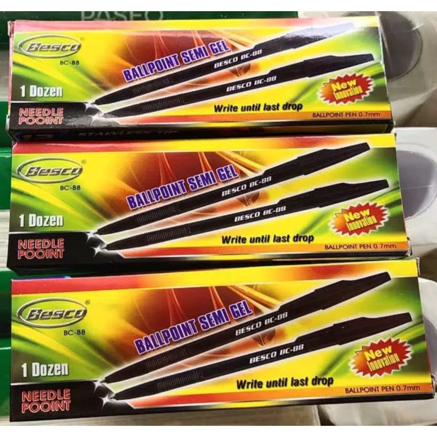 

Pulpen Besco BC-88 Per Lusin Hitam