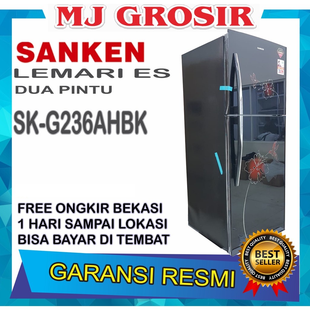 KULKAS SANKEN SK-G 236 AHBK LEMARI ES 2 PINTU SK-G236AHBK 230 Liter