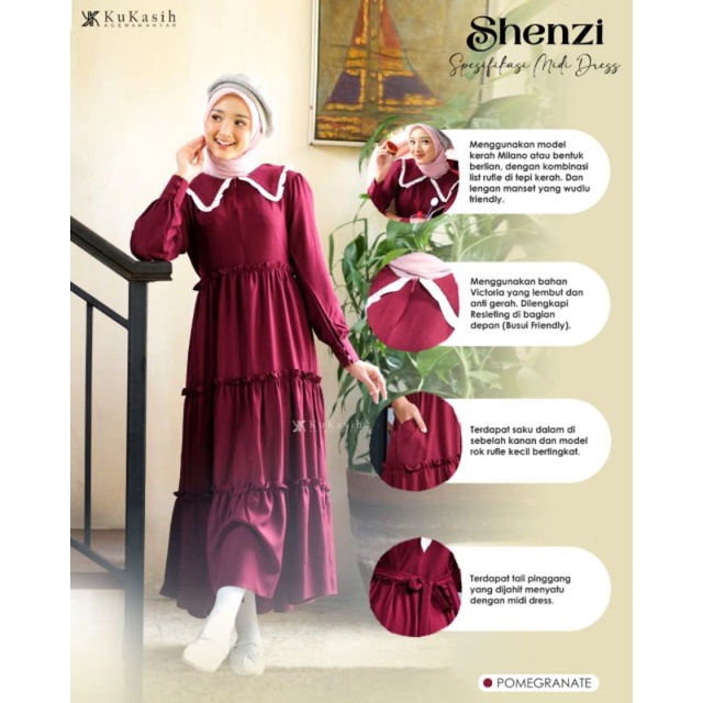 shenzi midi dress by kukasih open po