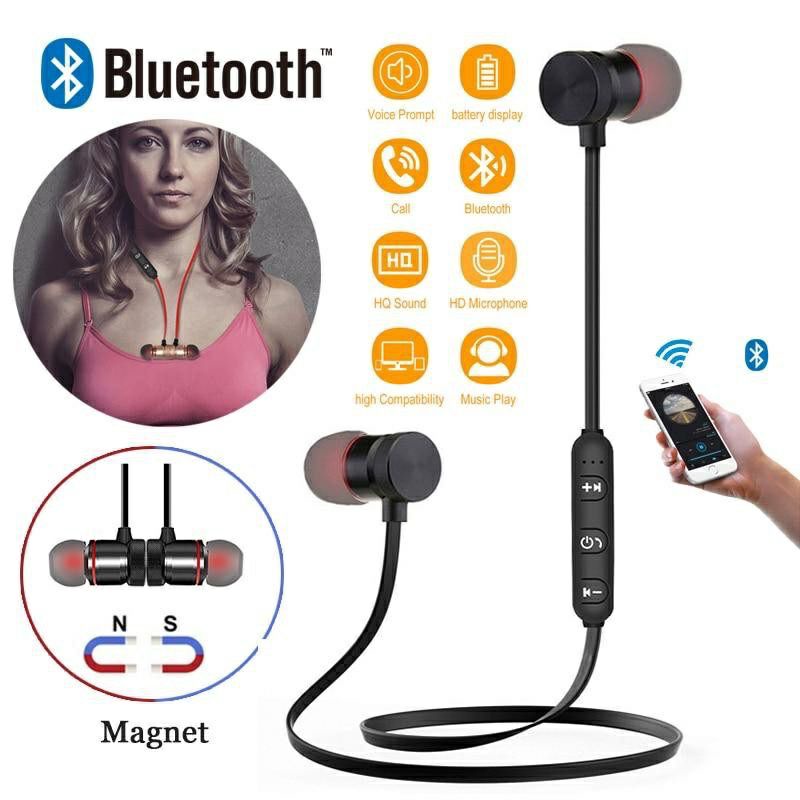 Headphone Bluetooth J Sport Magnet Wireless Magnetic headset handsfree earphone