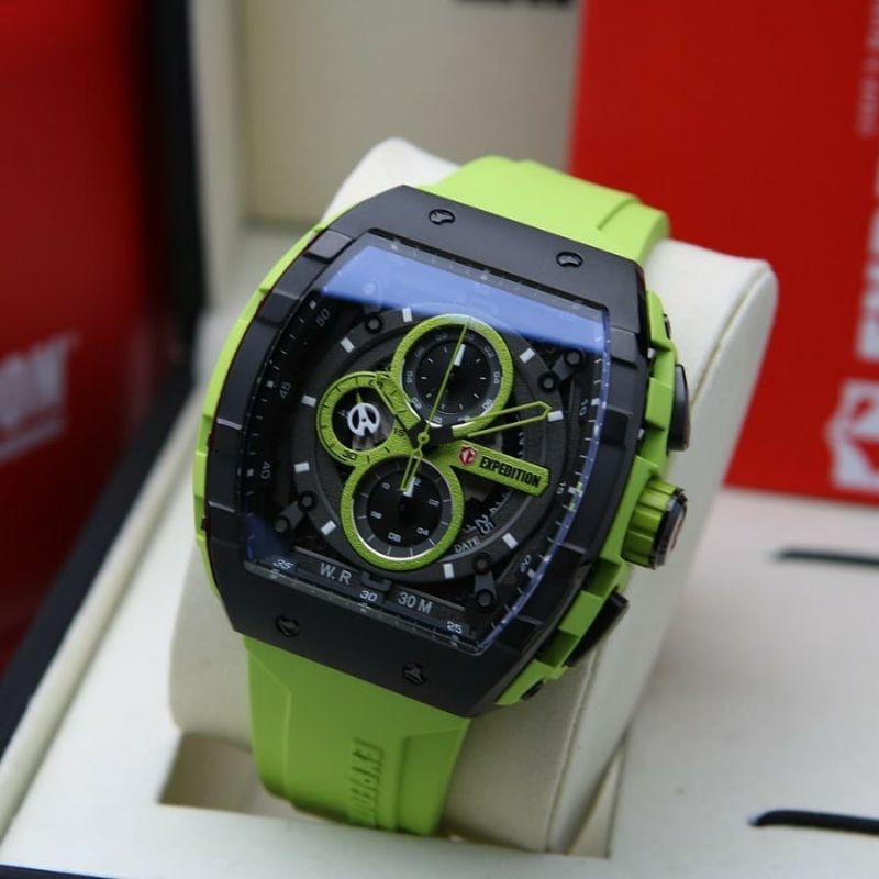 Jam Tangan Expedition E6782 MC Green / Black Original