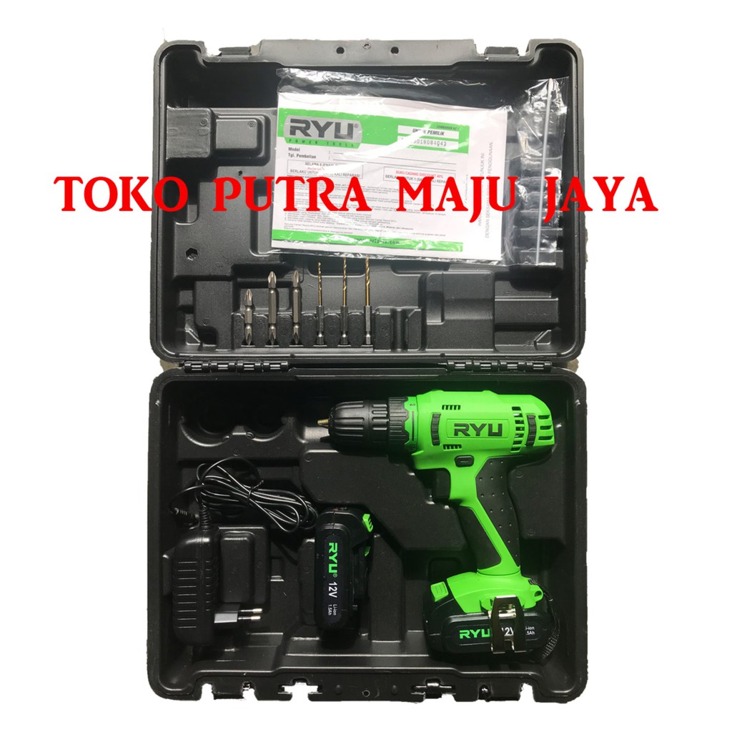 Mesin Cordless Impact Drill RYU RCD2V Mesin Bor Batre Baterai RYU