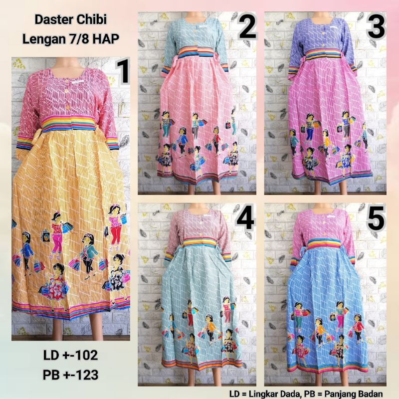 DASTER CHIBI LENGAN 7/8 HAP BUSUI FRIENDLY RDGD + BU TEJO MZK