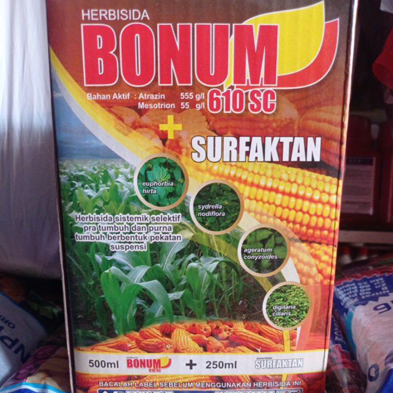 Herbisida jagung Bonum 610 SC - kemasan 500 ml + 250 ml
