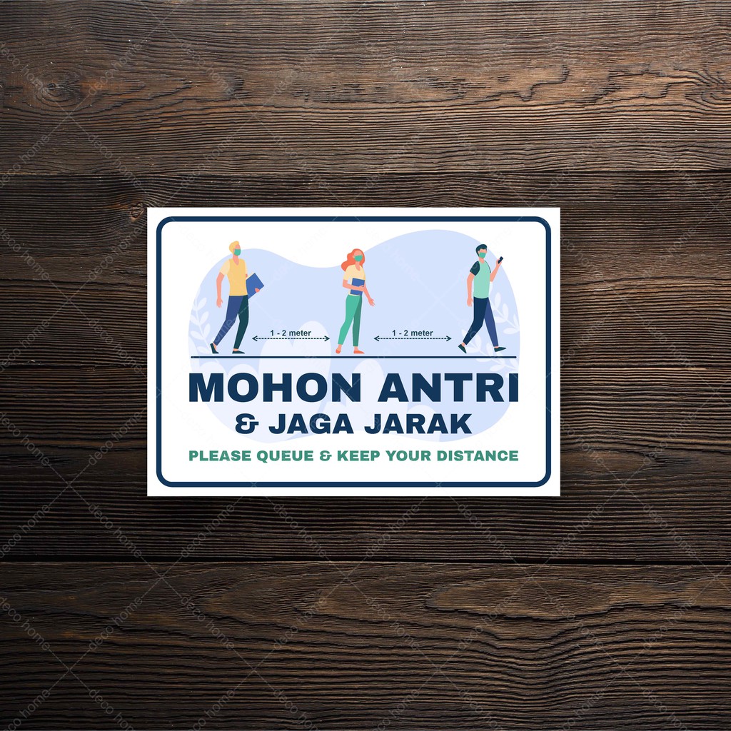 

Sticker Waterproof Mohon Antri dan Jaga Jarak