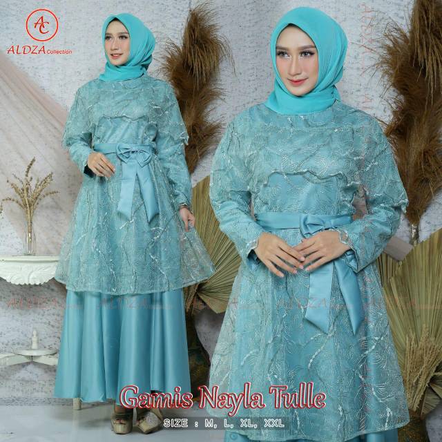 Gamis tulle mutiara nayla