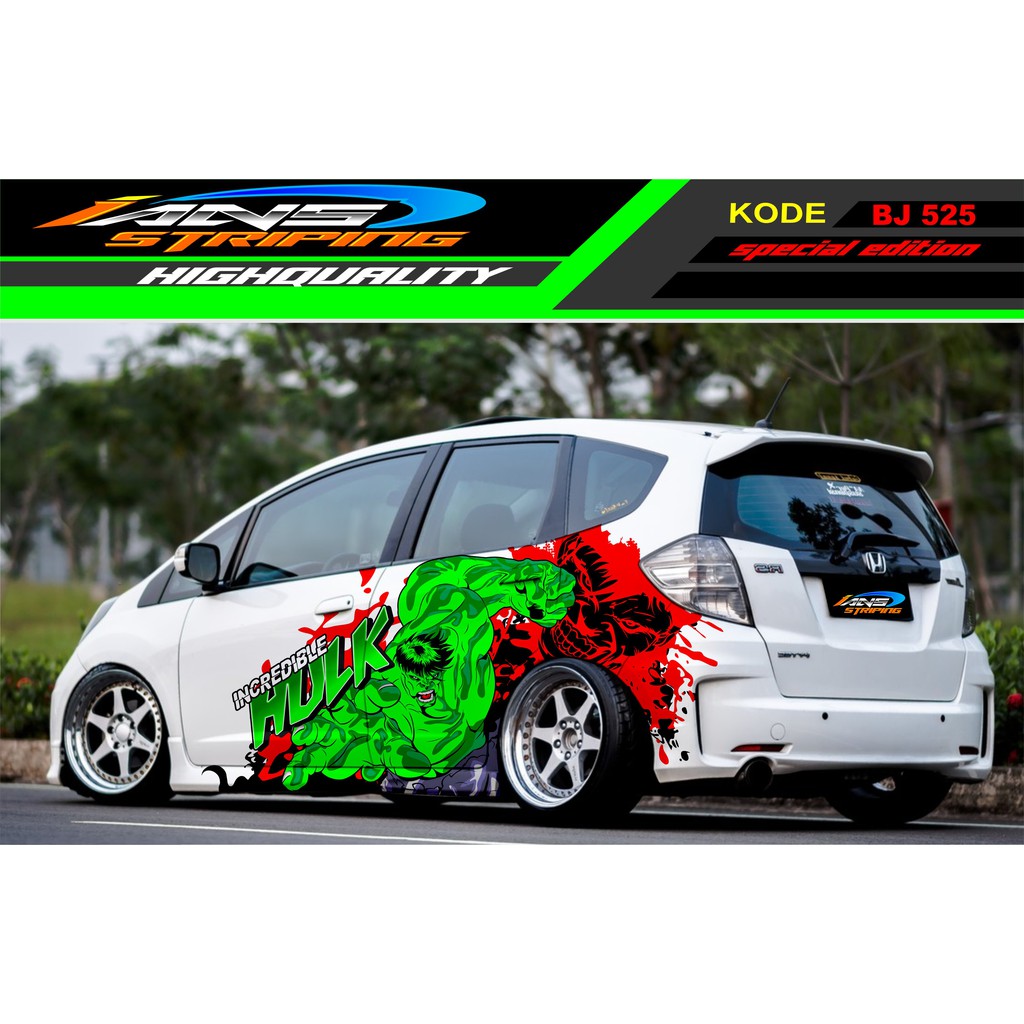 STICKER MOBIL JAZZ BRIO AGYA SIGRA AVANZA / STICKER MOBIL HULK / VARIASI STICKER MOBIL HULK