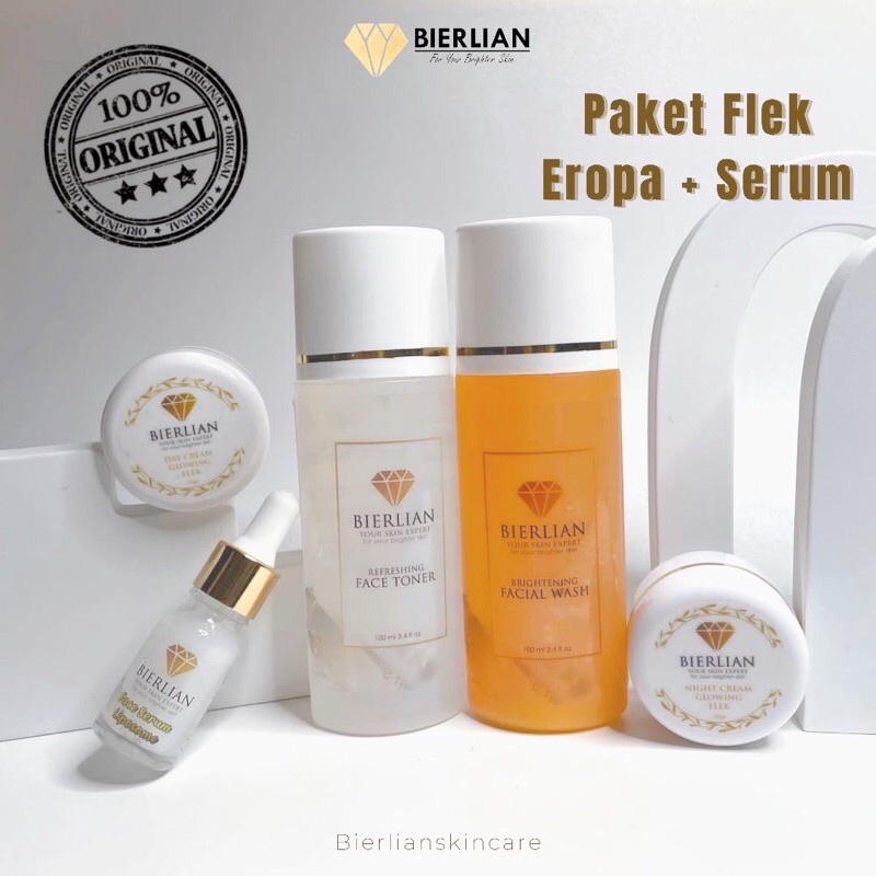 BIERLIAN CREAM FLEK EROPA + SERUM LIPOSOM (FREE MINI GRAM / BABY GOLD)
