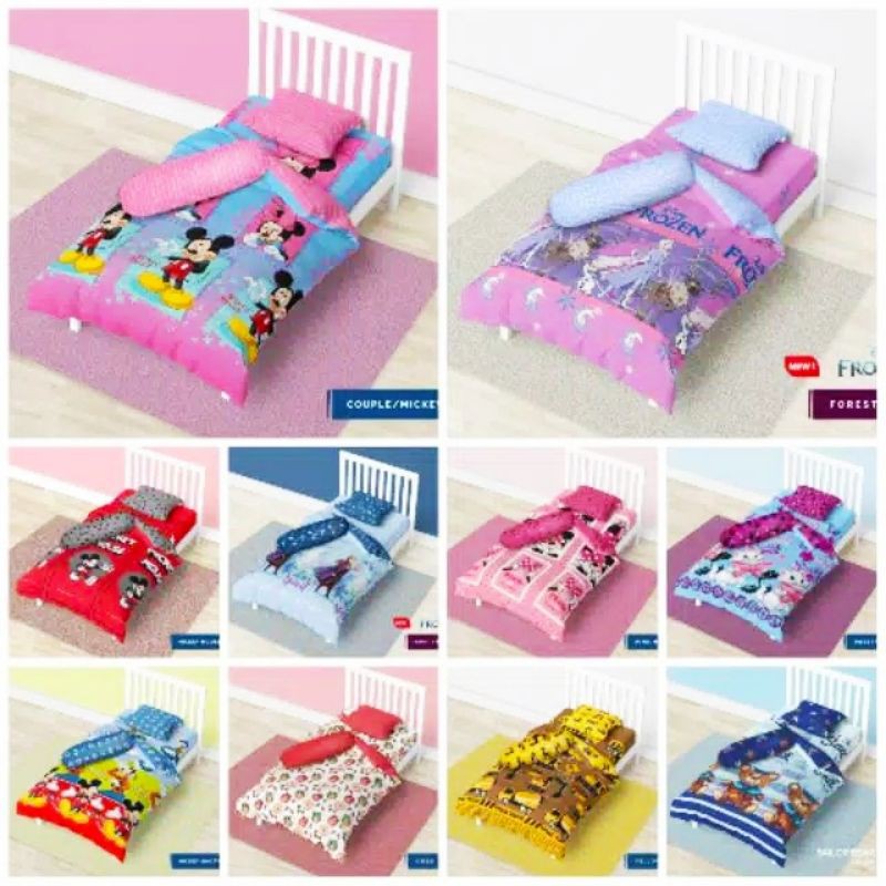 BED COVER BEDCOVER SET CALIFORNIA SINGLE 120X200 MICKEY PINK MINNIE DONALD FROZEN GOOFY TOY STORY MU