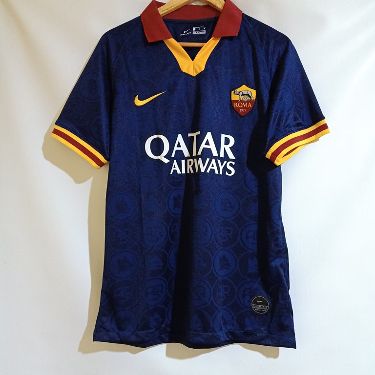 Jersey AS Roma 2019/20 3rd Biru Grade Ori + Celana