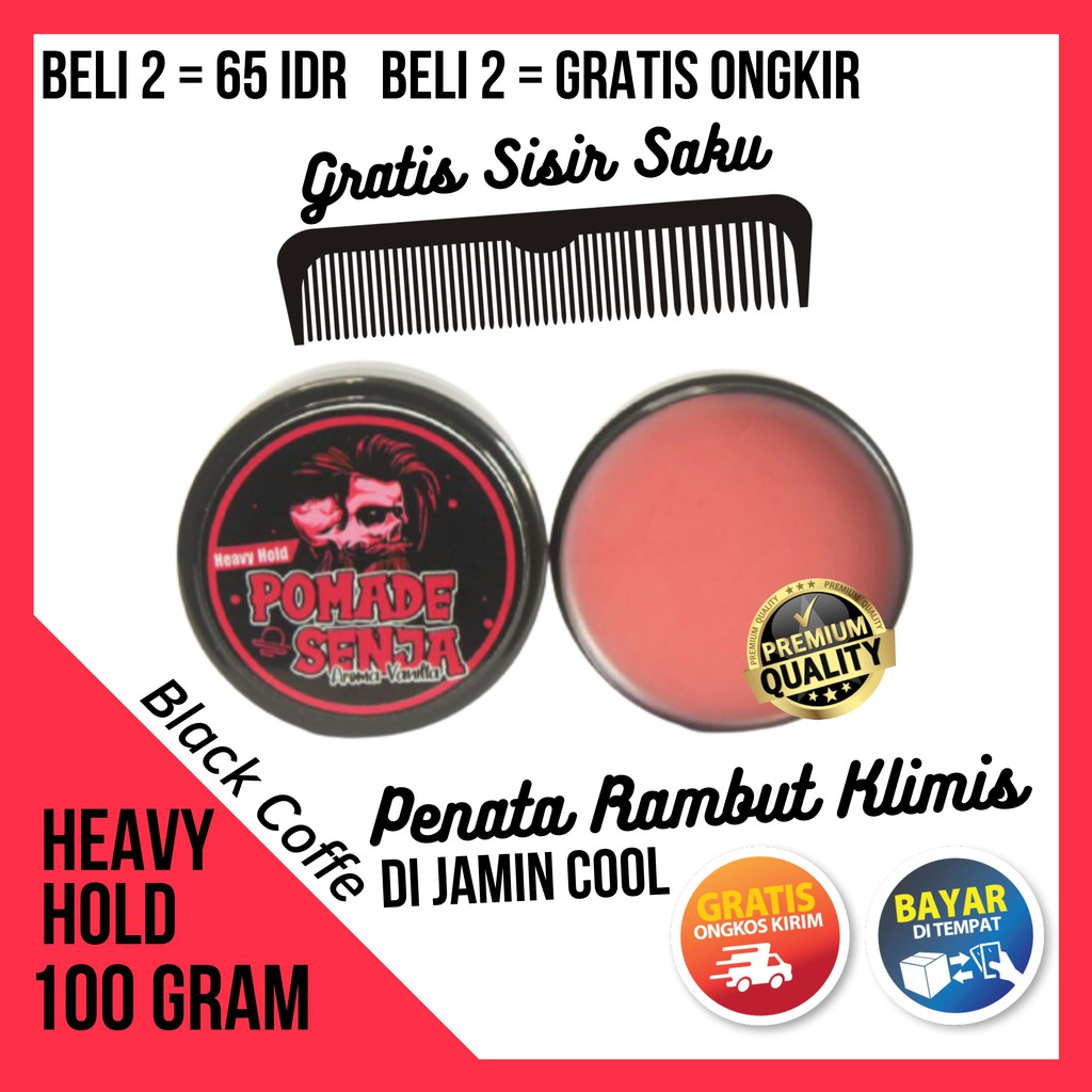 Pomade Senja Hair Styling Original, Vanilla, Penata Dan Pelicin Rambut Pria Bukan Bravas Doxa Warna