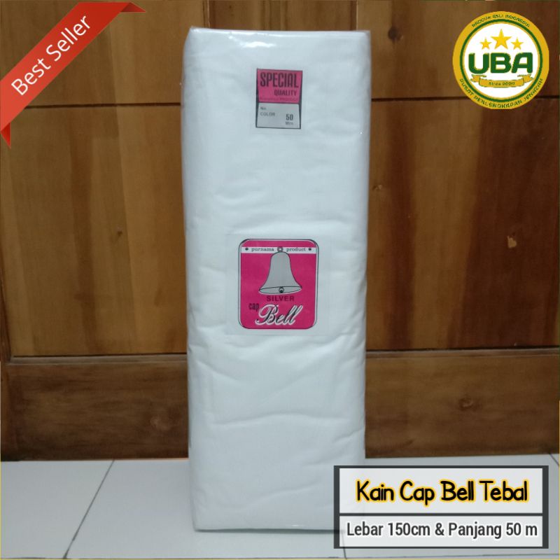 Kain Kafan 1 Roll Cap Bell Tebal Putih Lebar 150cm Panjang50m